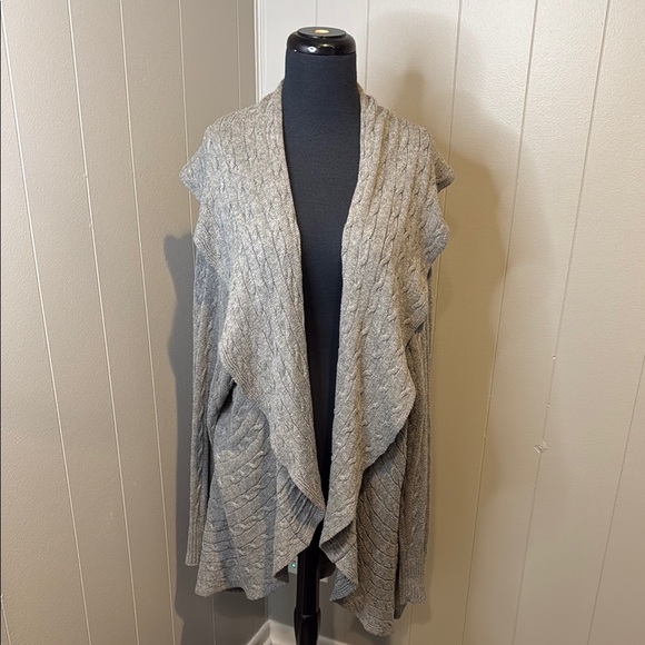 Z Jones New York Collection Women’s 3XL Gray Waterfall Cardigan Sweater - Picture 1 of 5